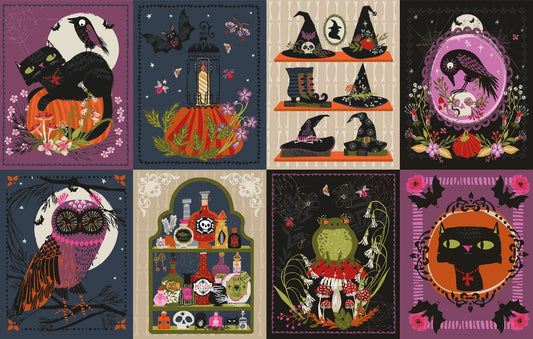 Thread and Ink Design Studios - Helen Black - Hocus Pocus - Halloween Witch Panel - HPOC 1079