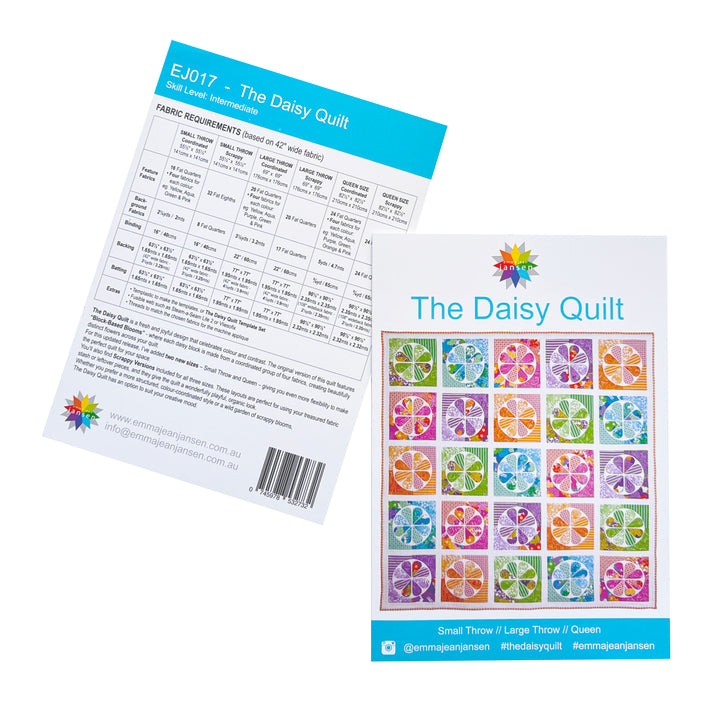 The Daisy Quilt Pattern By Emma Jean Jansen - Acrylic Templates Sold Separately