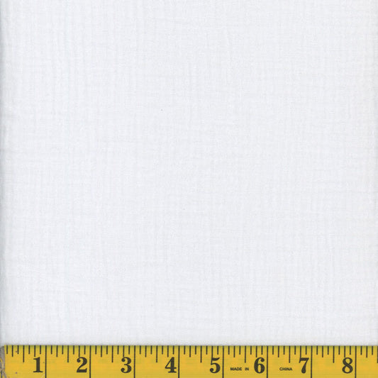 Mook Fabrics - 52" Fluffy Gauze - White - 141153