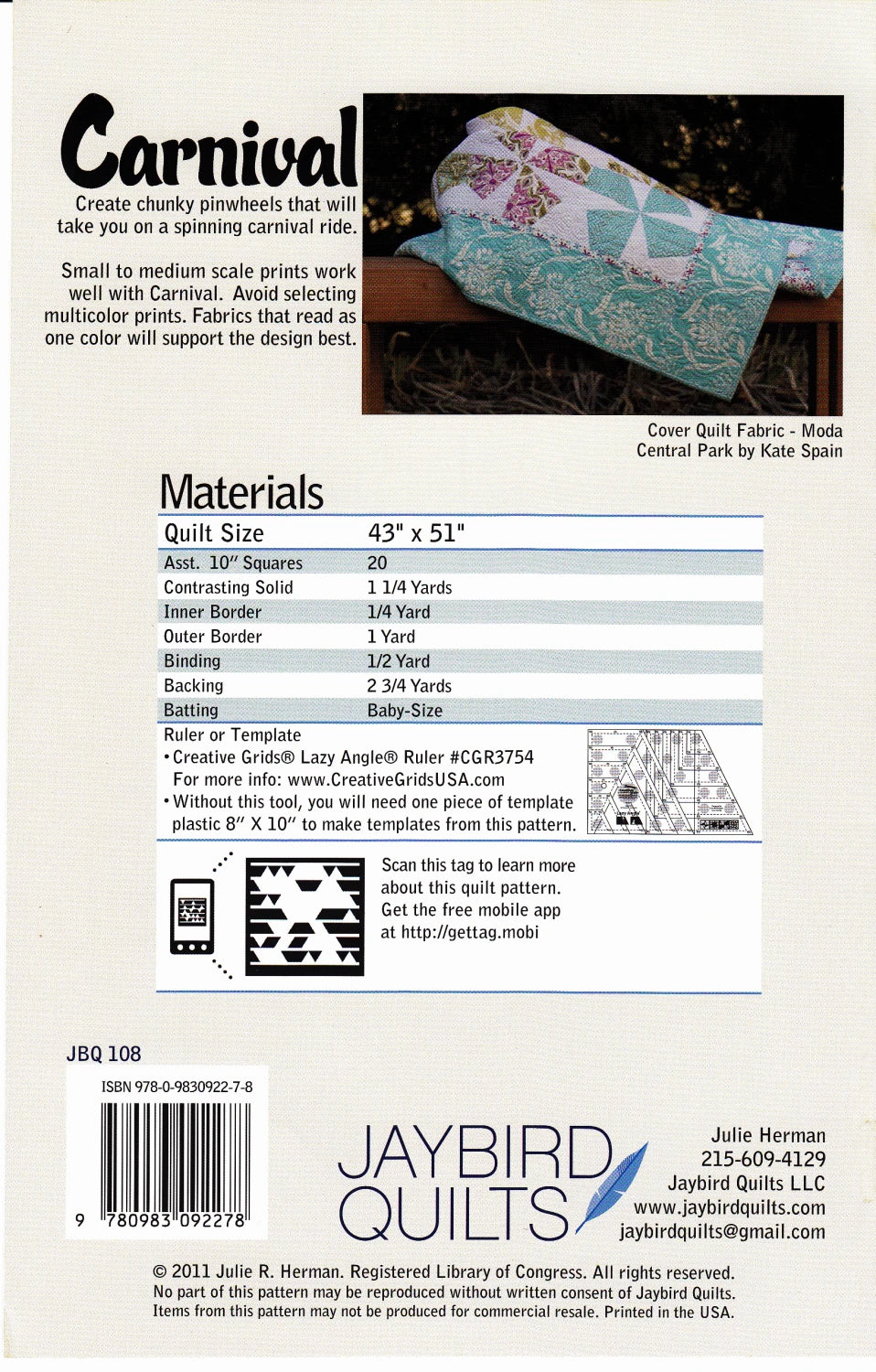 Carnival Quilt Pattern By Jaybird Quilts