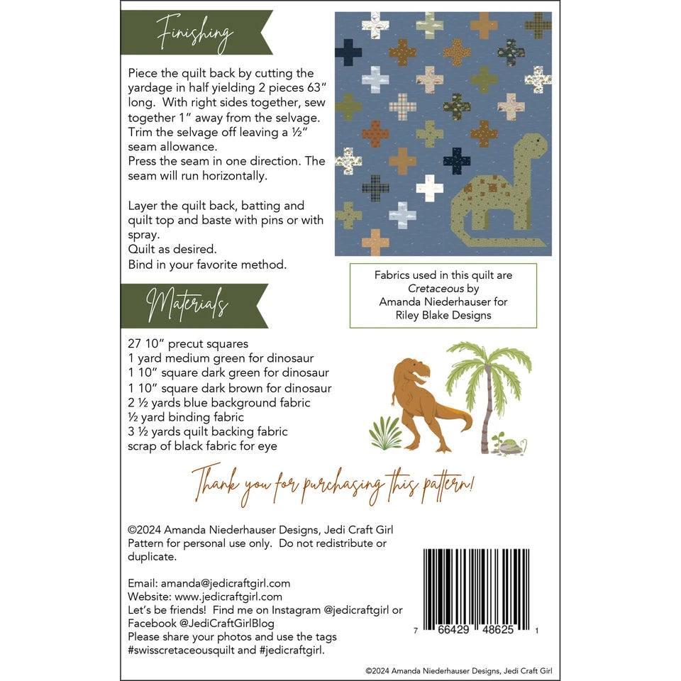 Swiss Cretaceous Quilt Pattern By Jedi Craft Girl