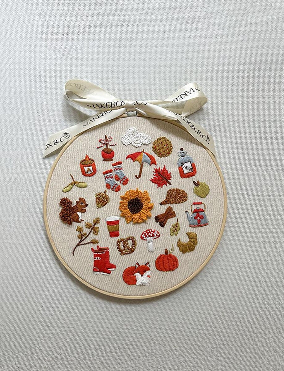 MakeBox & Co. Autumn Stitches Embroidery Kit