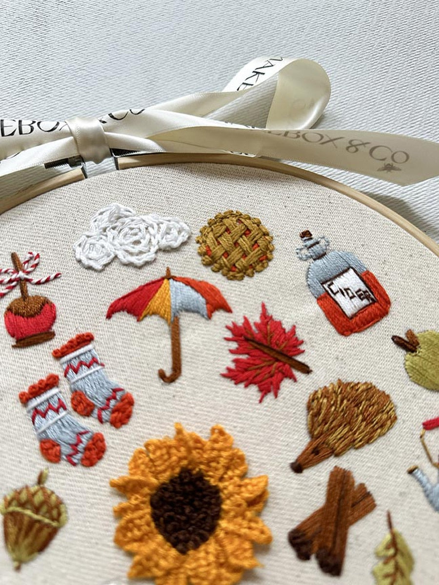 MakeBox & Co. Autumn Stitches Embroidery Kit
