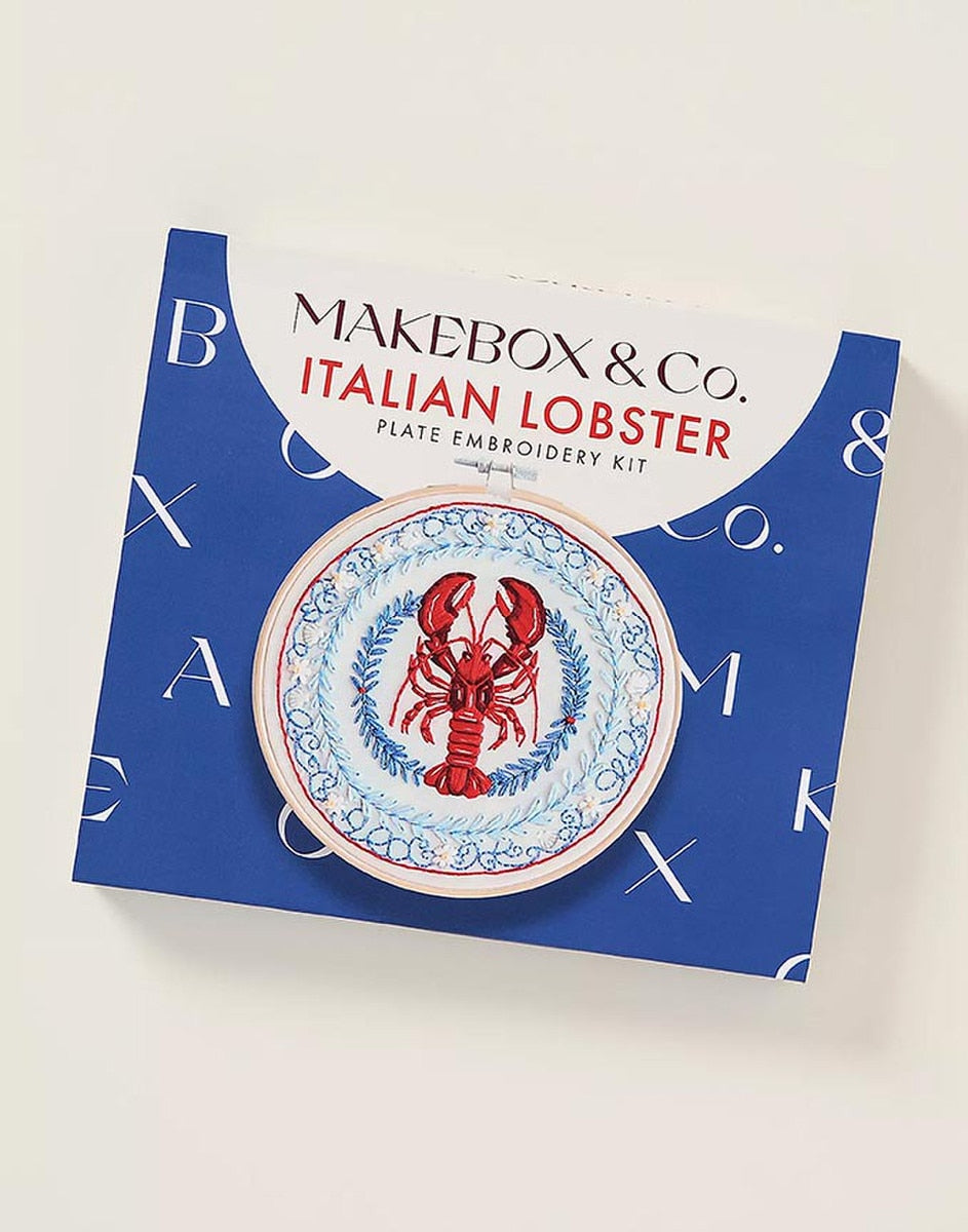 MakeBox & Co. Italian Lobster Plate Embroidery Kit