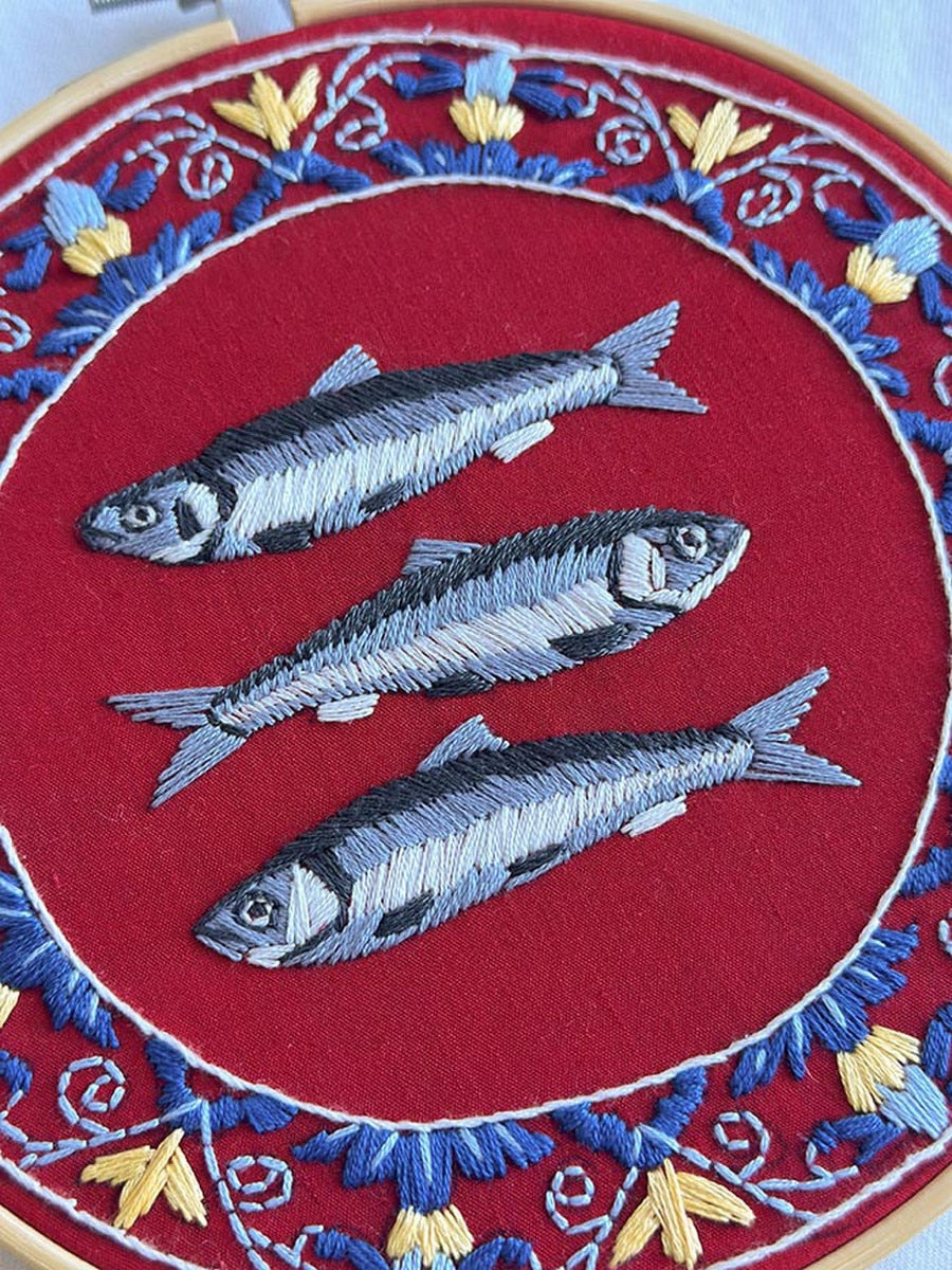 MakeBox & Co. Sicilian Sardines Embroidery Kit