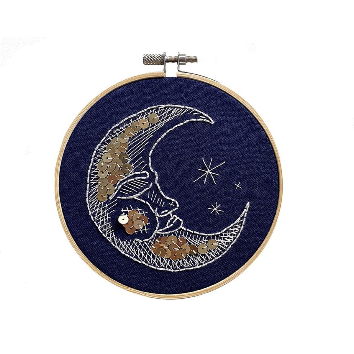 MakeBox & Co. The Moth and Moon Embroidery Duo Kit