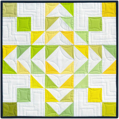 Robert Kaufman - Kona Block of the Month: Color Patchwork Party - Quilt Kit with Patterns - Choose Background Color!