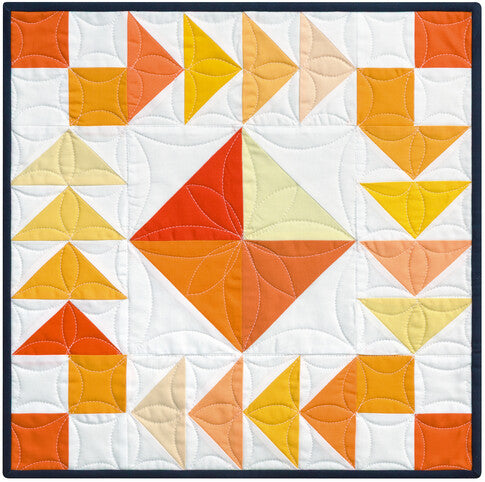 Robert Kaufman - Kona Block of the Month: Color Patchwork Party - Quilt Kit with Patterns - Choose Background Color!