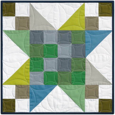 Robert Kaufman - Kona Block of the Month: Color Patchwork Party - Quilt Kit with Patterns - Choose Background Color!