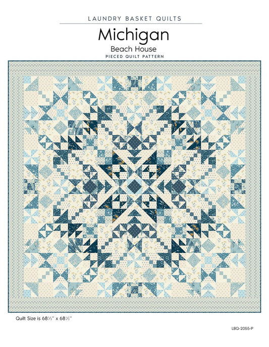 Michigan Quilt Pattern By Laundry Basket Quilts - Beach House Version