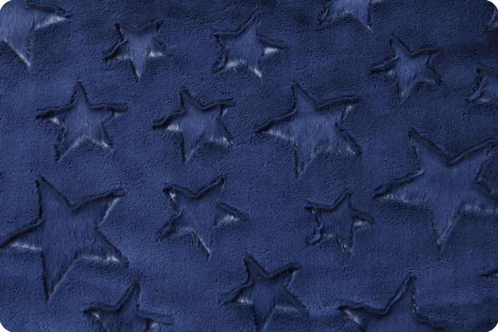 Shannon Fabrics - Luxe Cuddle Stars Navy - 58"/60" Wide -  LCSTARS / NAVY