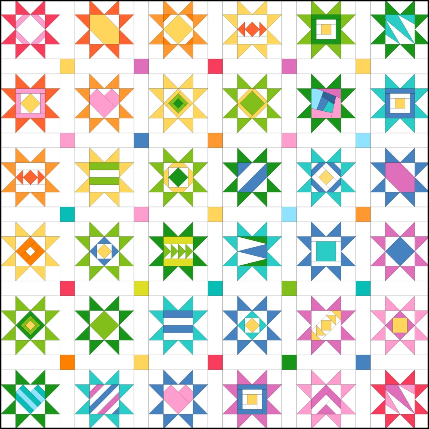 3in Scrappy Stars Foundation Paper Piecing Pad By Leila Gardunia Designs