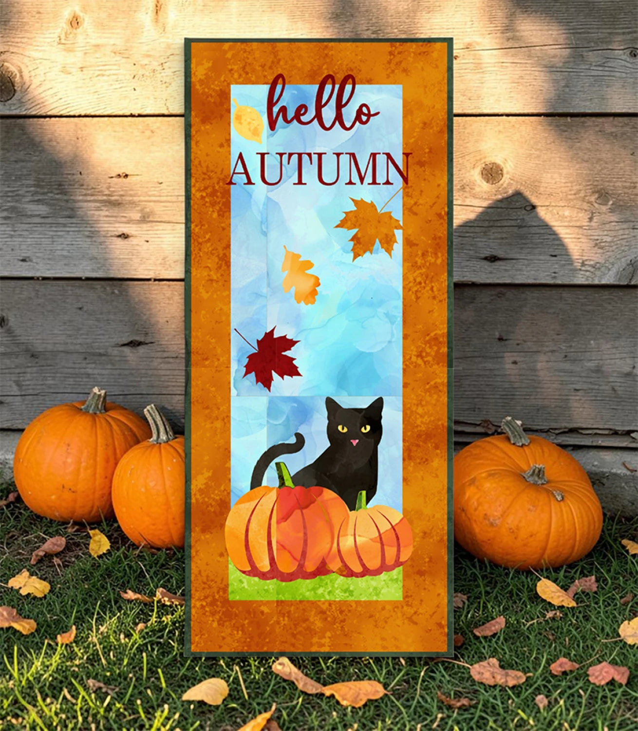 Hello Autumn Wallhanging Pattern By Laurie Kent Designs
