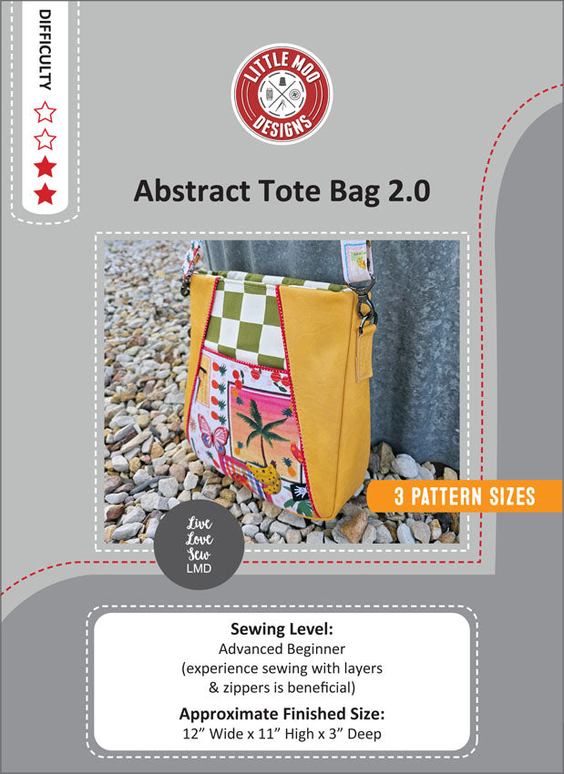 Abstract Tote Bag 2.0 Pattern By Little Mod Designs