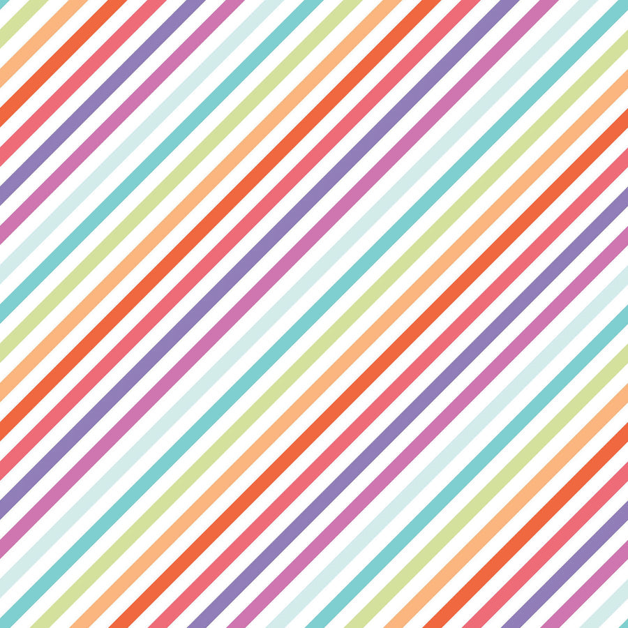 Maywood Studios - Sweet Shoppe - Rainbow Bias Stripe - MAS11030-Z
