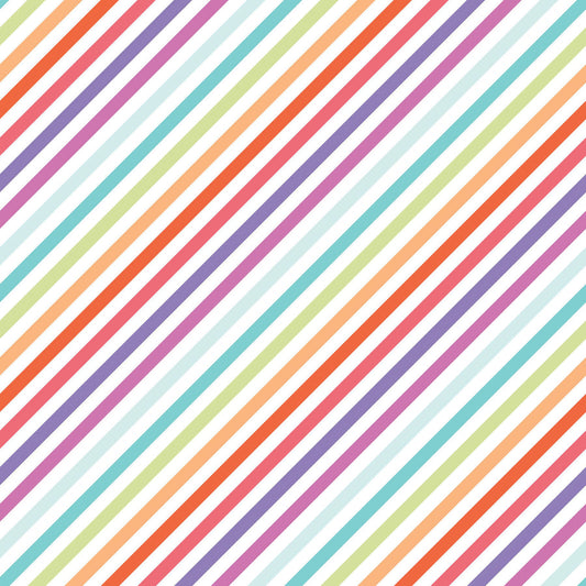 Maywood Studios - Sweet Shoppe - Rainbow Bias Stripe - MAS11030-Z