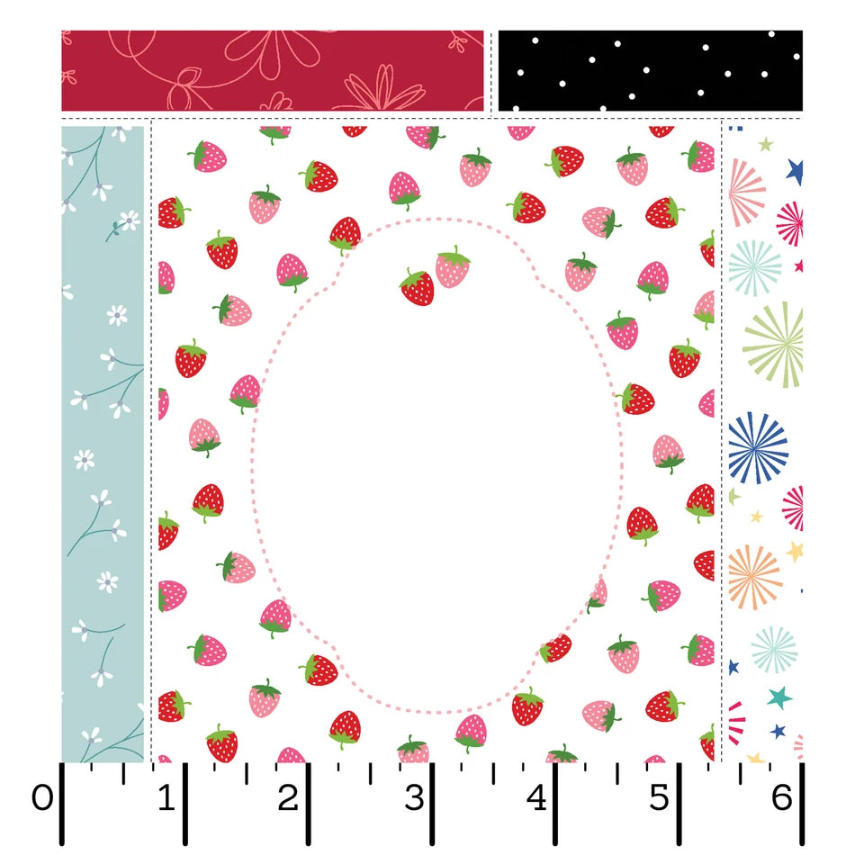 Maywood Studios - Kimberbell - Stitched With Love Labels 27" Panel - MAS11080-Z