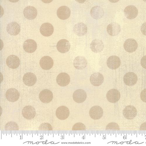 Moda - Grunge Hits Spots - Large Dots Manilla Off-White 108" Wideback Quilt Backing Fabric - 11131 17