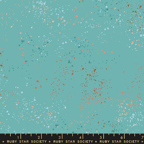 Ruby Star Society - Speckled - Turquoise Blue 108" Wideback Quilt Backing Fabric - RS5055 72M