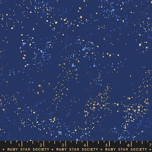 Ruby Star - 108" Speckled WIDE BACK FABRIC Navy Blue - RS5055 105M