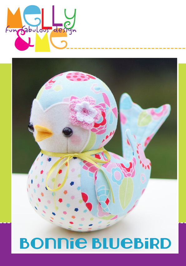 Bonnie Bluebird Stuffed Animal Pattern By Melly and Me