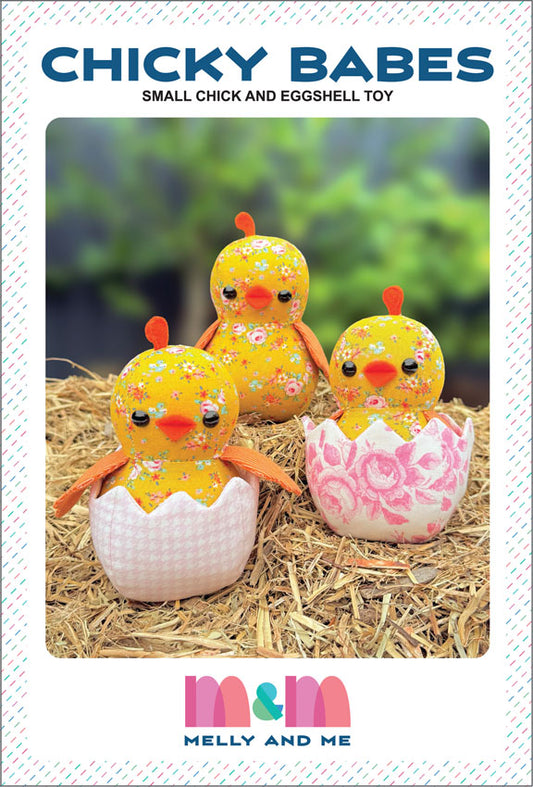 Chicky Babes Small Chick and Eggshell Toy Pattern By Melly and Me