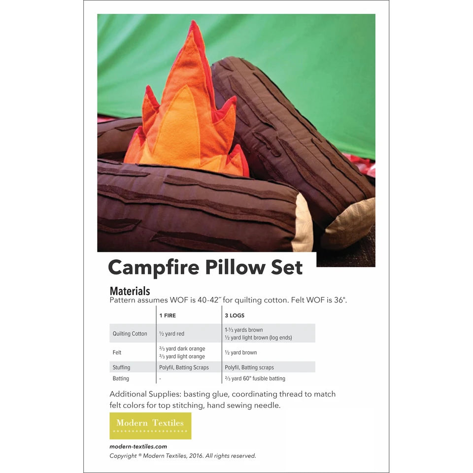 Campfire Pillow Set Pattern By Modern Textiles