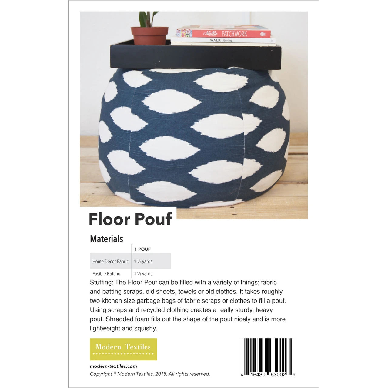 Floor Pouf Pattern By Modern Textiles