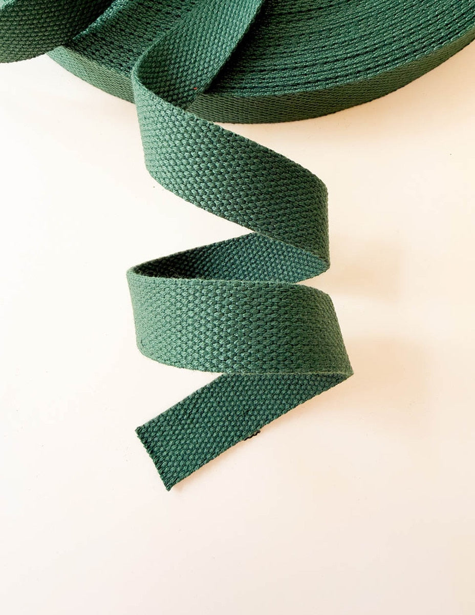 Minki Kim 1" Cotton Webbing - By The Yard - Forest