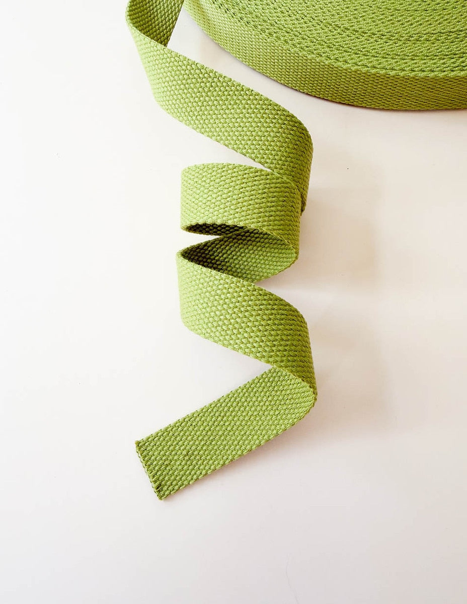Minki Kim 1" Cotton Webbing - By The Yard - Pesto