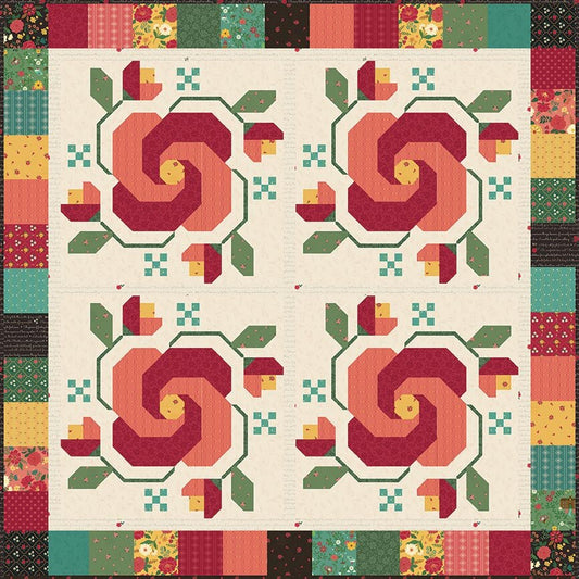 Rose in Bloom Quilt Pattern By Heather Peterson