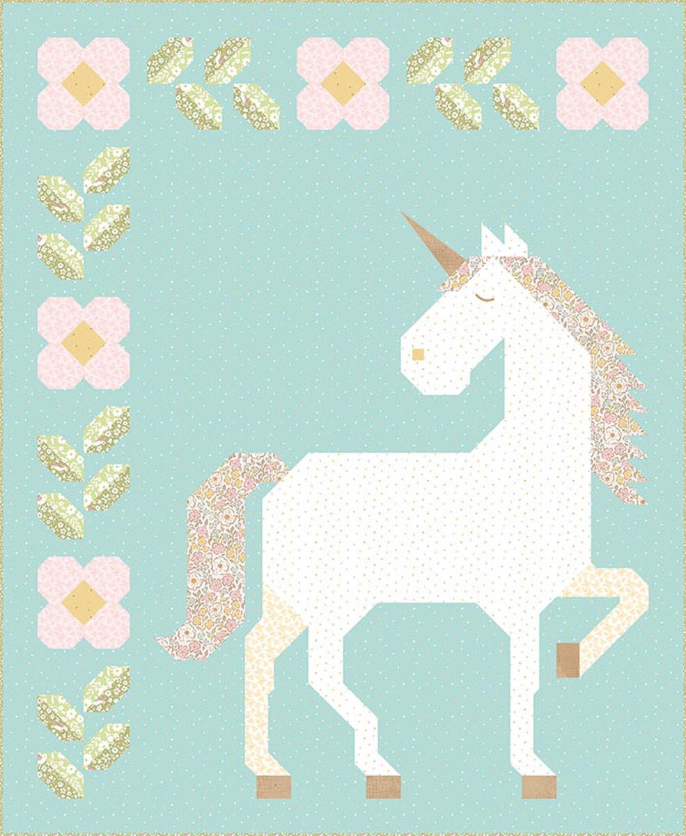 Unicorn Garden Quilt Pattern By Apples and Beavers