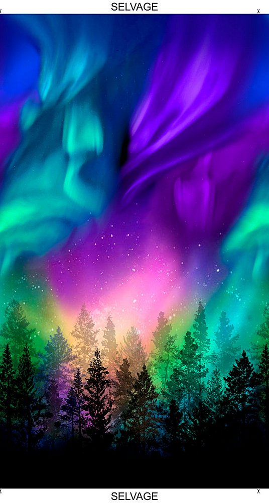 Timeless Treasures - Winter Light - Aurora 24" Panel - PANEL - CD8456  MULTI