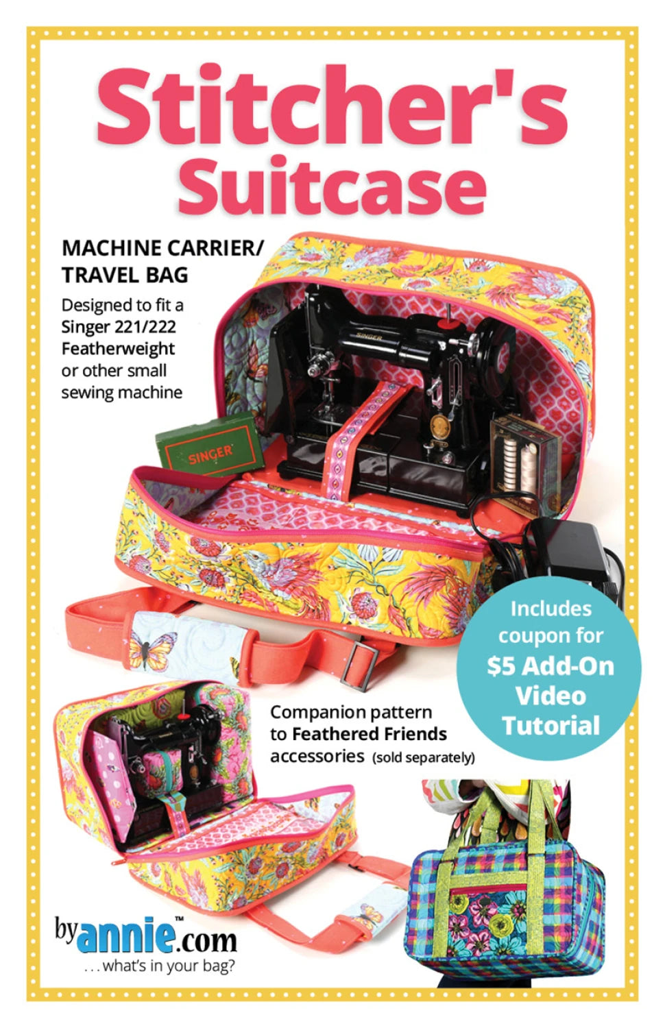 Stitcher's Suitcase Bag Pattern From By Annie's