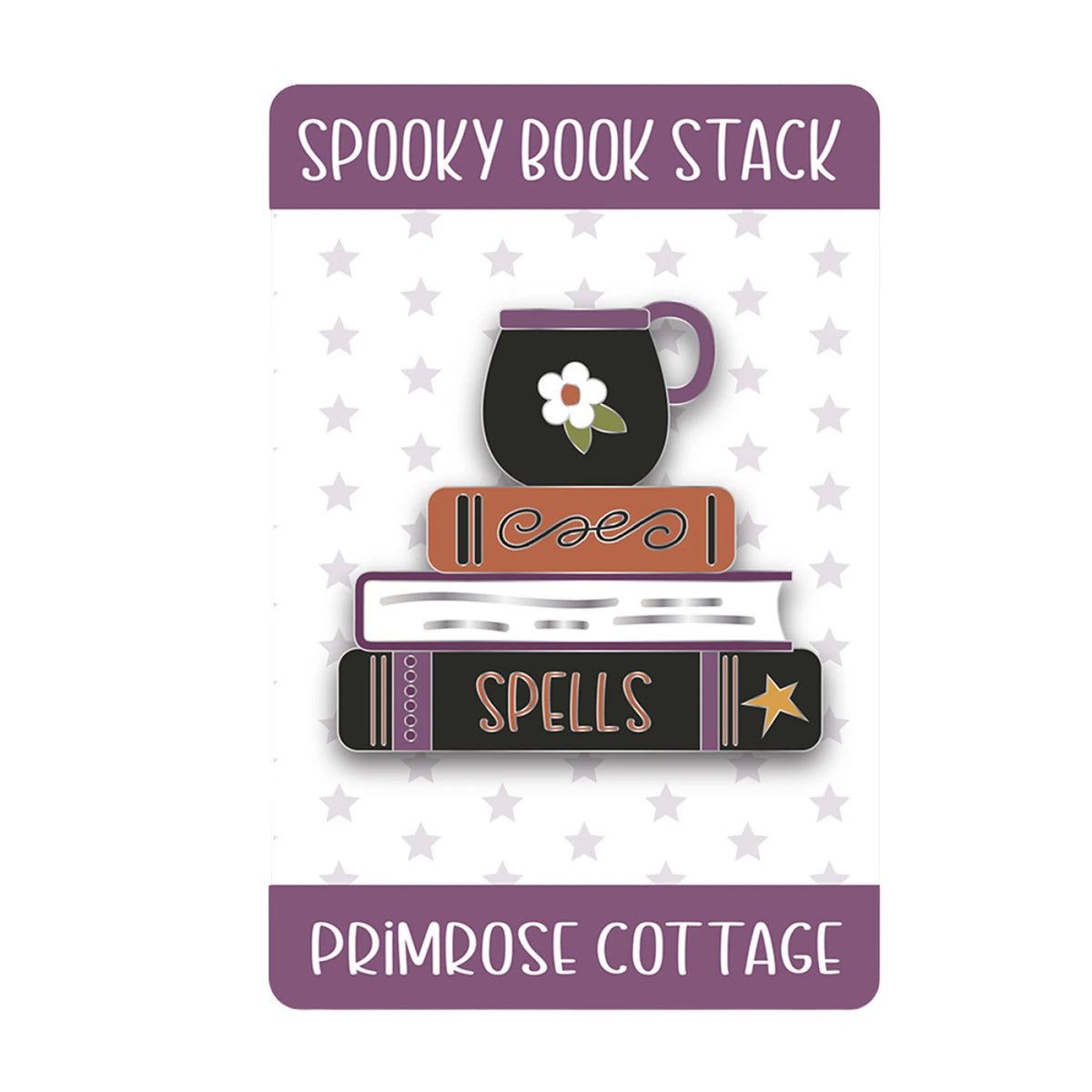 Primrose Cottage Spooky Book Stack Needle Minder