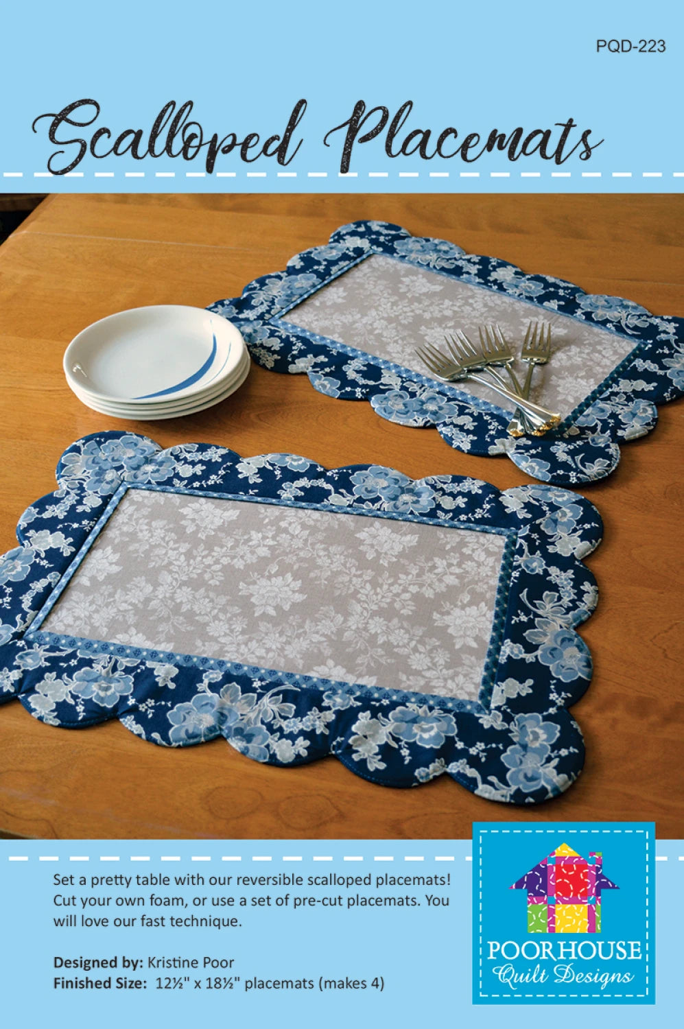 Scalloped Placemats Pattern By Poorhouse Quilt Designs