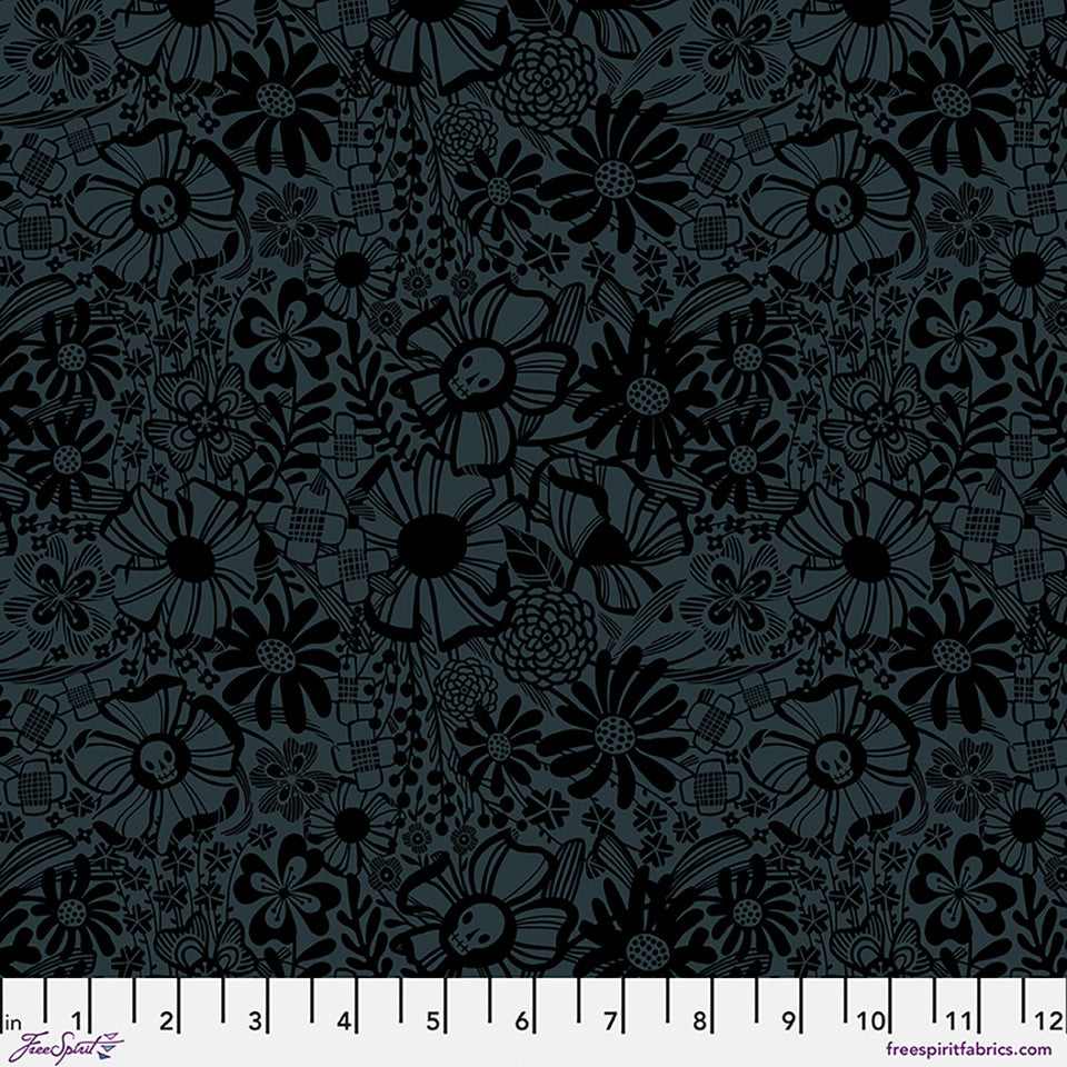 FreeSpirit - Cori Dantini - More Than Bones - Halloween Floral Cacophony - PWCD166.XSLATE