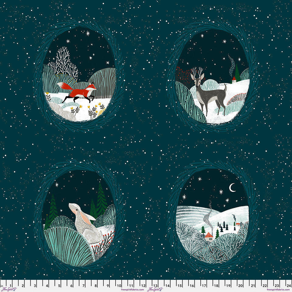 FreeSpirit - Cori Dantini - Silent Night - Winter Forest Animals Tile Yardage - PWCD173.XTILE