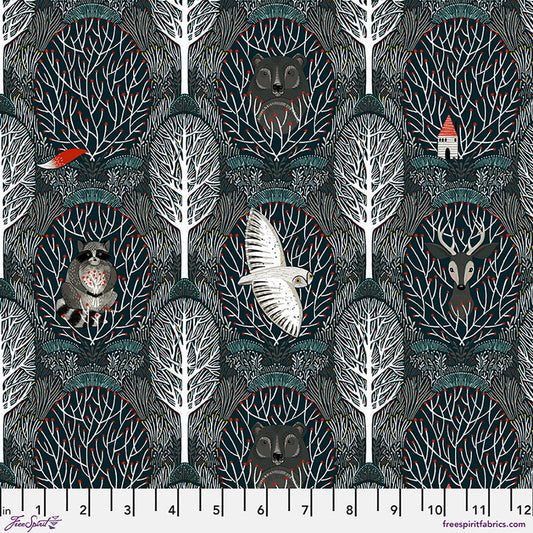 FreeSpirit - Cori Dantini - Silent Night - Winter Forest Animals Woodland Friends - PWCD175.XNAVY