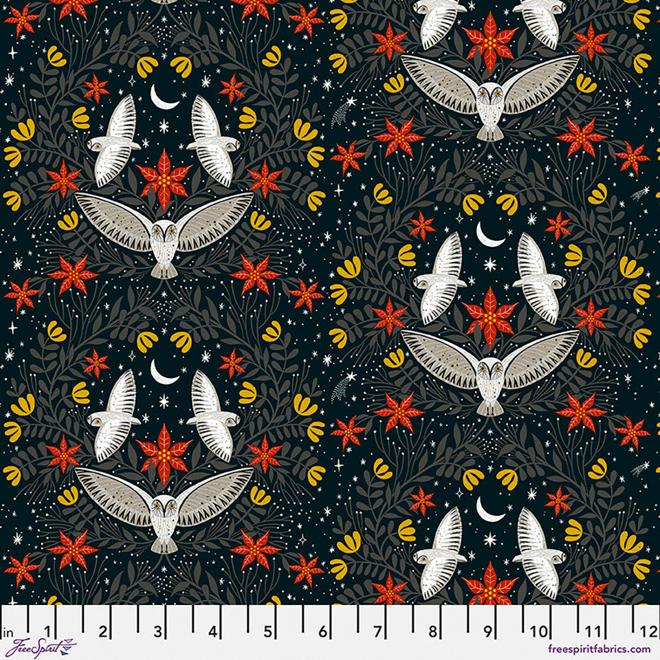 FreeSpirit - Cori Dantini - Night Dreams - Midnight Owls and Florals - PWCD179.XMIDNIGHT