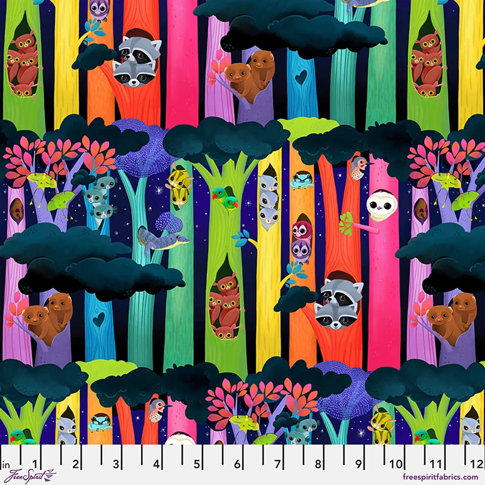 FreeSpirit - Rainbow Peekaboo Forest Trees and Animals - PWKT048.XMULTI