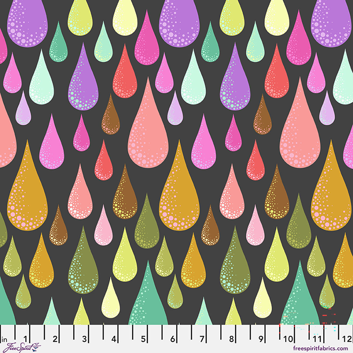 Preorder - Tula Pink - Prince Charming Deja Vu Collection - Dew Drops in Licorice - PWTP275.LICORICE - Releases July 2026
