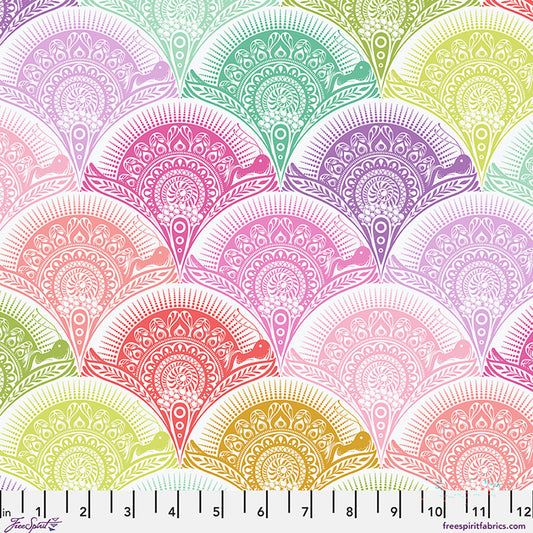 Preorder - Tula Pink - Prince Charming Deja Vu Collection - Snail Scallop in Sugar Rush - PWTP277.SUGARRUSH - Releases July 2026