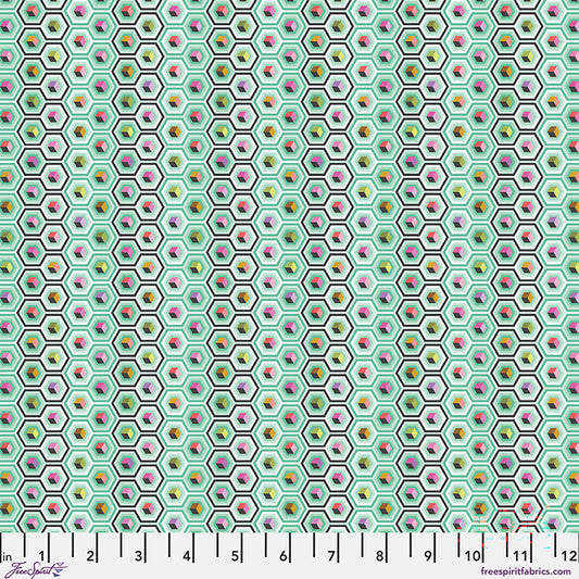 Preorder - Tula Pink - Prince Charming Deja Vu Collection - Hex Box in Sweet Mint - PWTP280.SWEETMINT - Releases July 2026