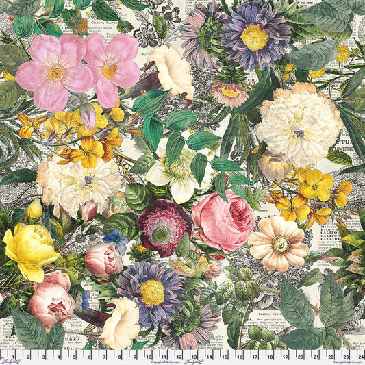 FreeSpirit - Tim Holtz - Palette - Wideback 108" Quilt Backing Fabric - Floristry Florals - QBTH015.PALETTE