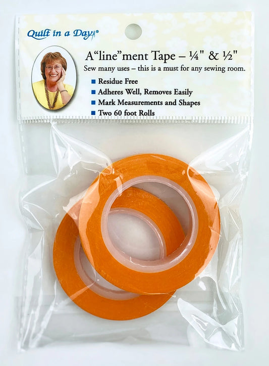 Quilt in a Day A Line Ment Tape - 1/4in and 1/2in