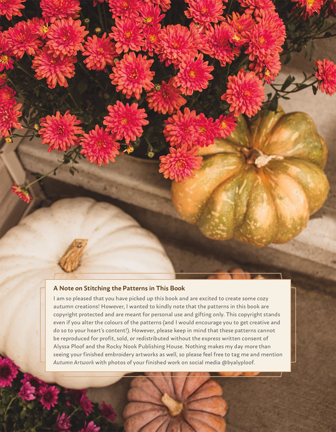 Autumn Artwork Embroidery Patterns and Cozy Crafting Book By Alyssa Ploof