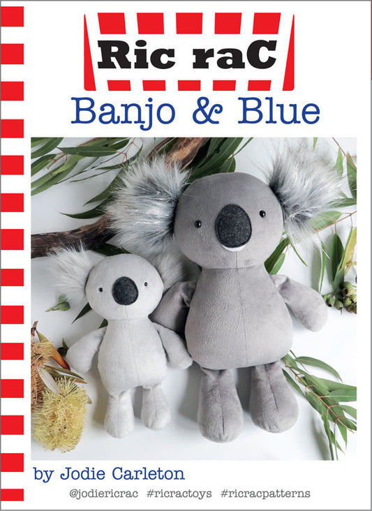 Banjo and Blue Stuffed Koala Pattern By Ric Rac