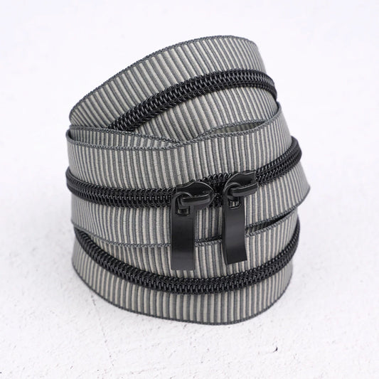 Renaissance Ribbons - 4 Yard Handbag Zipper - Zebra