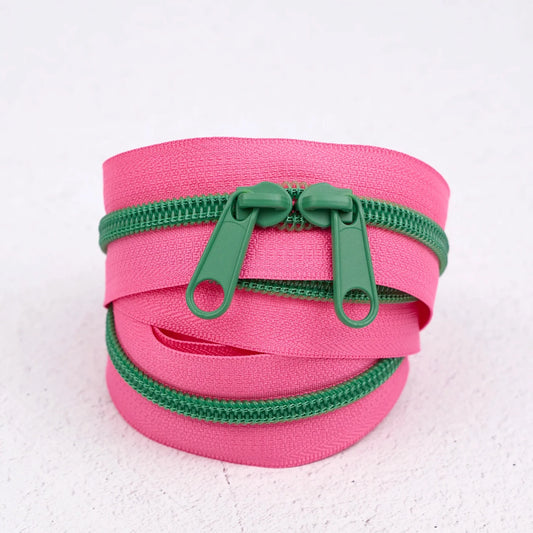 Renaissance Ribbons - 4 Yard Handbag Zipper - Dragonfruit